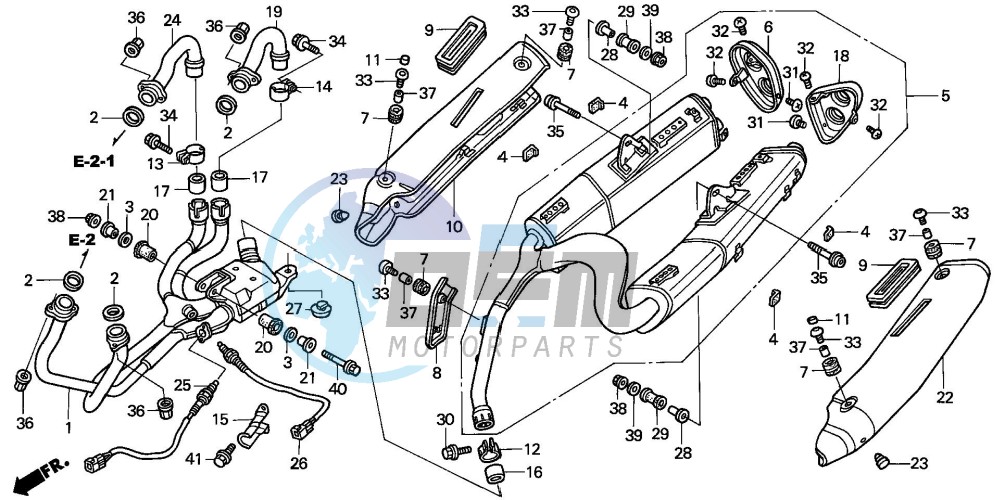 EXHAUST MUFFLER (VFR8002/3)(VFR800A2/3)