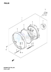 GS500 (P3) drawing HEADLAMP (MODEL K3)