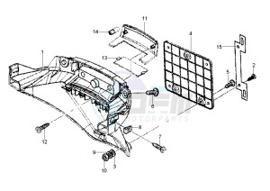 LX 125 drawing Number plate holder assy