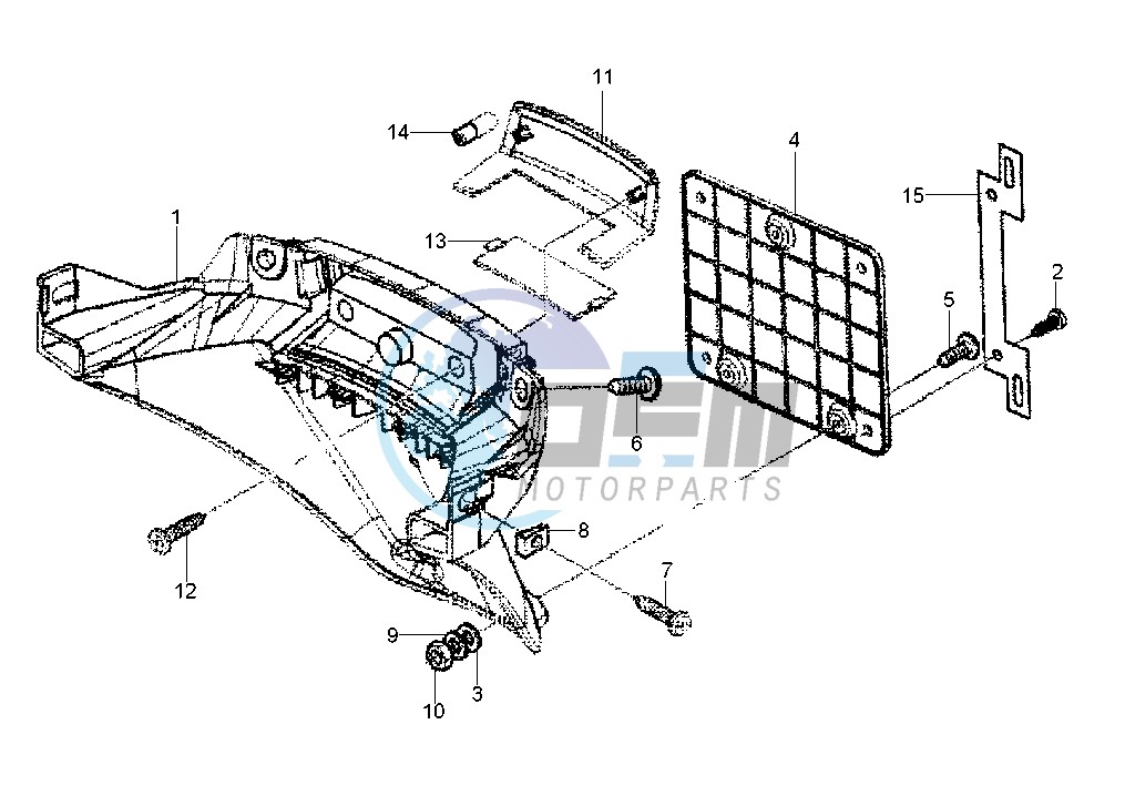 Number plate holder assy