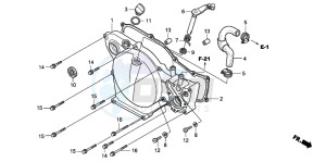 CR85R drawing RIGHT CRANKCASE COVER