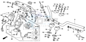 CB1300S CB1300SUPERBOLD'OR drawing HANDLE PIPE/TOP BRIDGE