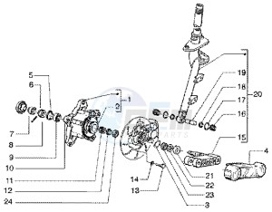 ET4 125 Leader drawing Steering column - Disc brake