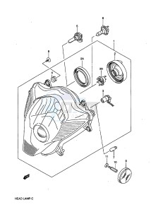 GSX-R600 (E2) drawing HEADLAMP