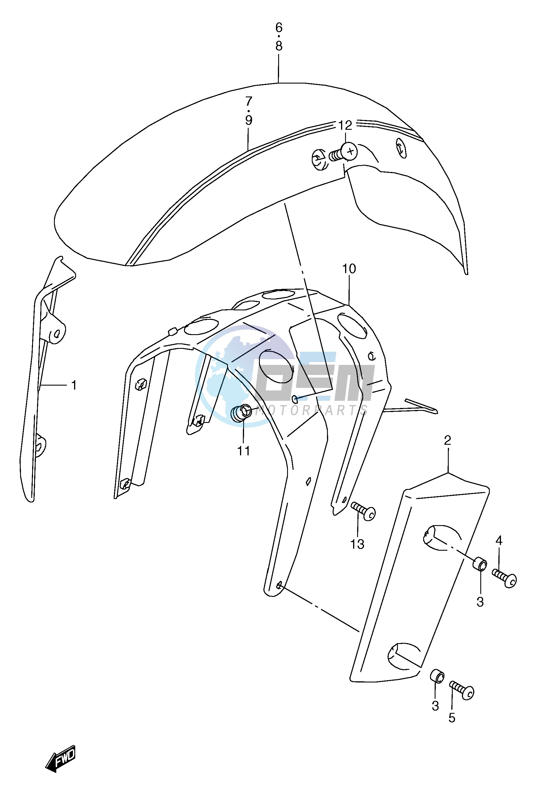 FRONT FENDER (MODEL W)