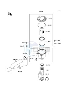 MULE_610_4X4 KAF400ACF EU drawing Air Cleaner-Belt Converter