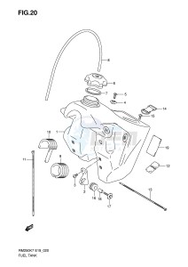 RM250 (E19) drawing FUEL TANK