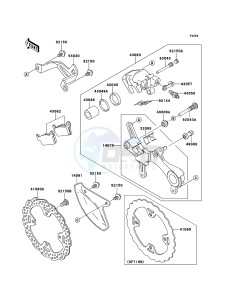 KX450F KX450FEF EU drawing Rear Brake