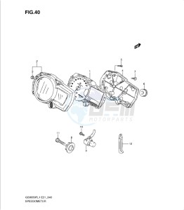 GSXF650 drawing SPEEDOMETER (GSX650FUL1 E21)