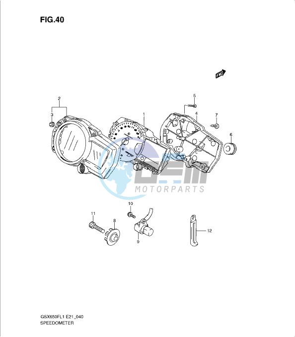 SPEEDOMETER (GSX650FUL1 E21)