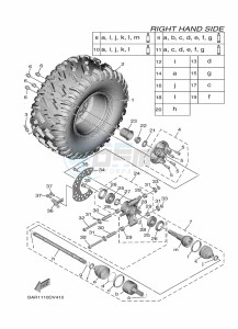 YXF850ES YX85FPSN (BARH) drawing REAR WHEEL 2