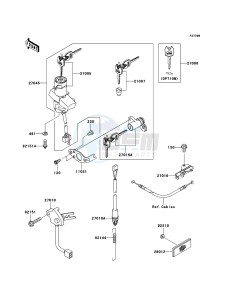 NINJA ZX-12R ZX1200-B4H FR GB GE XX (EU ME A(FRICA) drawing Ignition Switch(GE)