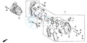 CBR600F3 drawing FRONT BRAKE CALIPER