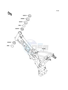 KLX110 KLX110A8F EU drawing Frame