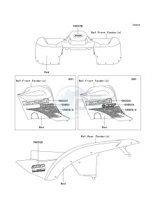 KVF 360 B [PRAIRIE 360] (B1-B3) [PRAIRIE 360] drawing DECALS-- RED- --- B2- -