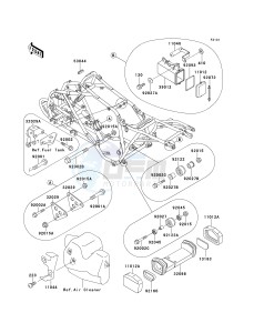 KSF 250 A [MOJAVE 250] (A10-A14) [MOJAVE 250] drawing FRAME FITTINGS