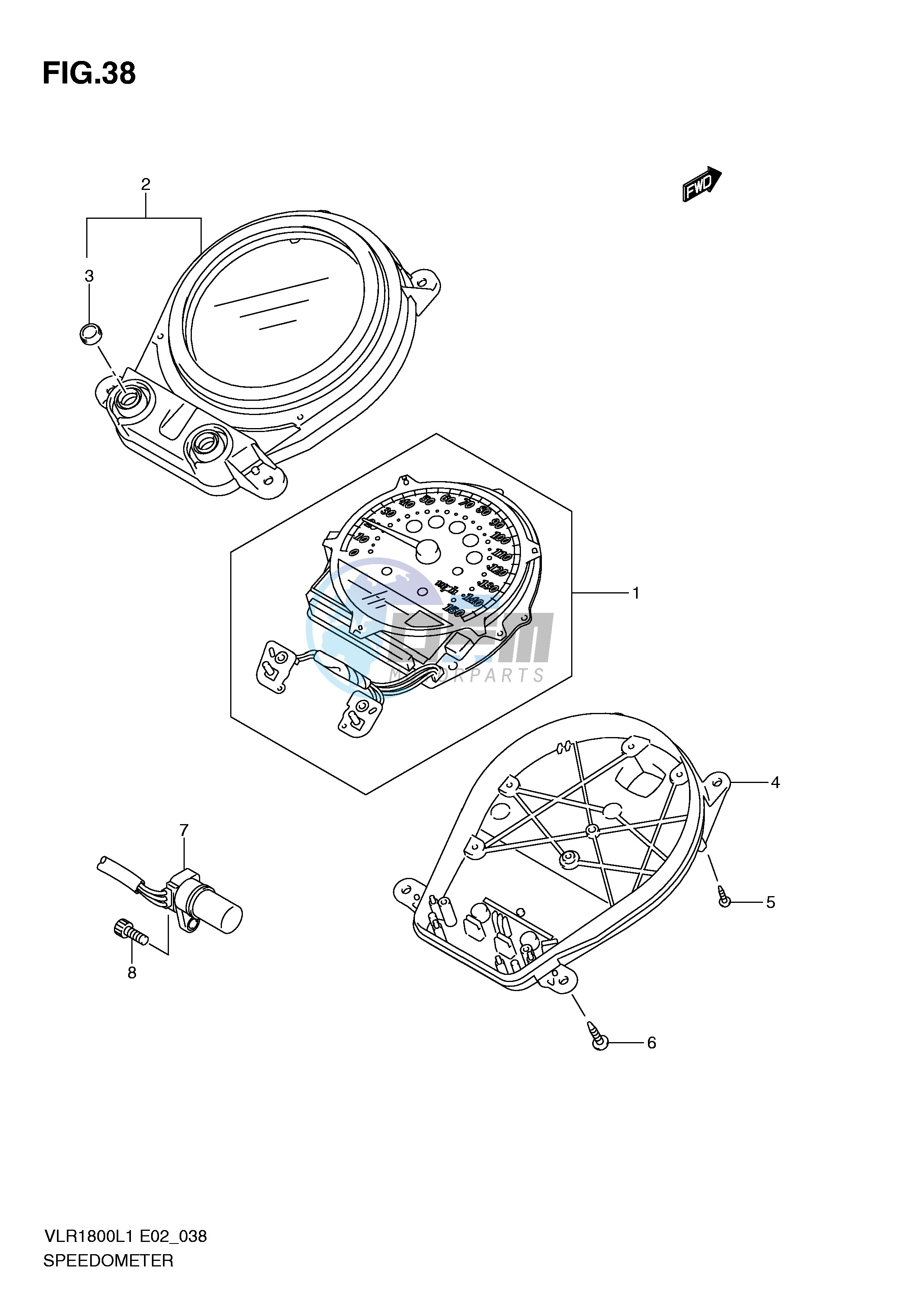 SPEEDOMETER (VLR1800L1 E19)