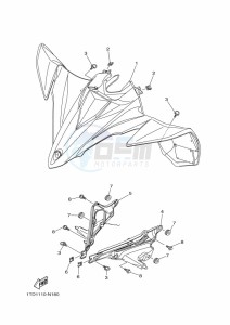 YFZ450R (BW2V) drawing FRONT FENDER