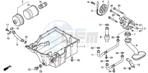 CBR1100XX SUPER BLACKBIRD drawing OIL PUMP/OIL PAN/ OIL FILTER