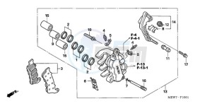 NT700VA UK - (E / MKH) drawing L. FRONT BRAKE CALIPER