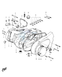 KH 100 B (B7-B8) drawing ENGINE COVERS