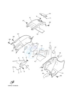 YFM700FWAD YFM700PF GRIZZLY 700 EPS (B383) drawing SIDE COVER