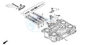 VFR800FI drawing THROTTLE BODY (COMPONENT PARTS)