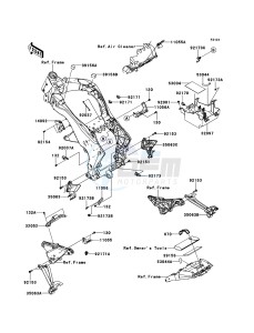 Z1000 ZR1000DDF FR GB XX (EU ME A(FRICA) drawing Frame Fittings