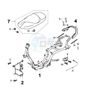 ELY 125DN EU drawing FRAME AND SADDLE