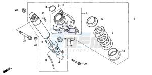 NTV650 drawing REAR CUSHION (NTV600K/M/650K/L/M/P)