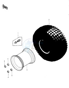 KLT 200 C [KLT200] (C1) | DIFFIRENTIAL AXLE [KLT200] drawing WHEELS_TIRES -- 83 KLT200-C1- -