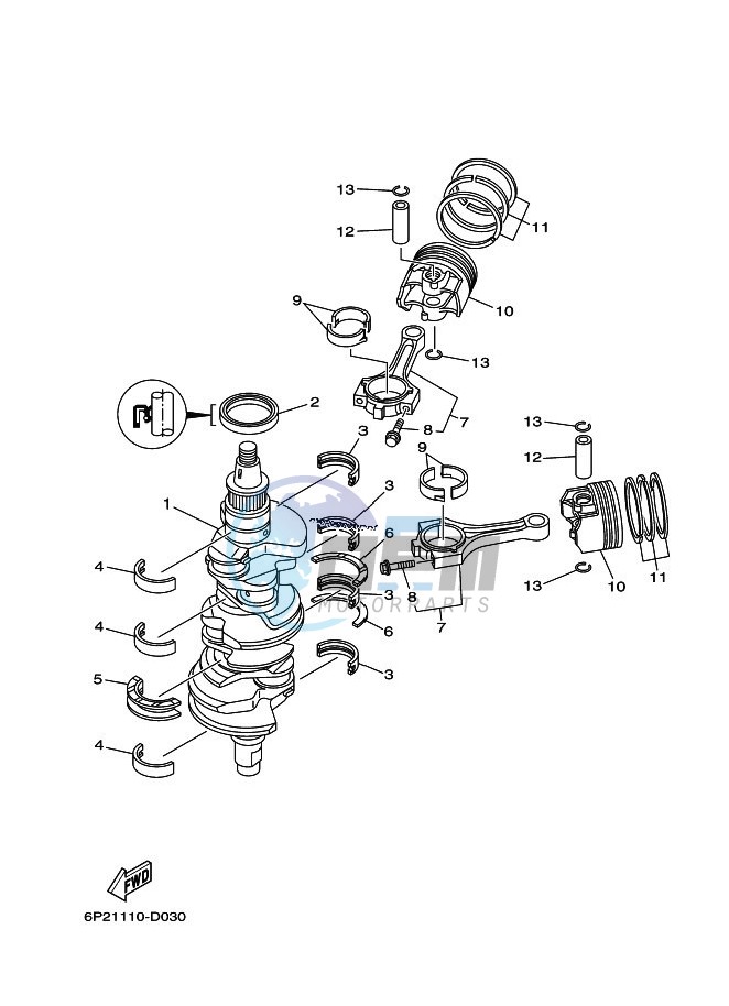 CRANKSHAFT--PISTON