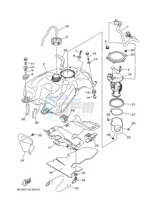 YFM700R (BMD6) drawing FUEL TANK