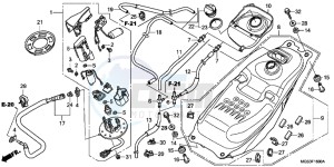 NC700XC drawing FUEL TANK/ FUEL PUMP