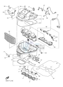 YZF-R1 998 R1 (1KB8 1KB9) drawing INTAKE