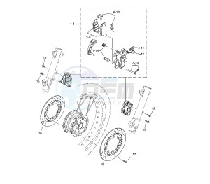 XT Z TENERE 660 drawing FRONT BRAKE CALIPER