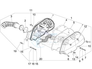 MP3 125 ibrido drawing Air filter