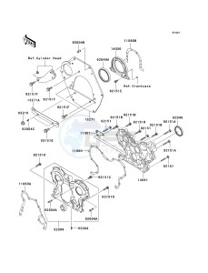 KAF 950 C [MULE 3010 TRANS4X4 DIESEL] (C7F) C7F drawing ENGINE COVER-- S- -