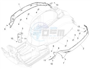 GTS 125 4T E4 ABS (EMEA) drawing Side cover - Spoiler