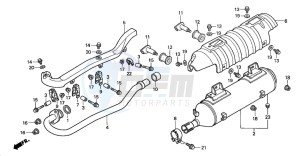 TRX350TM FOURTRAX 350 drawing EXHAUST MUFFLER