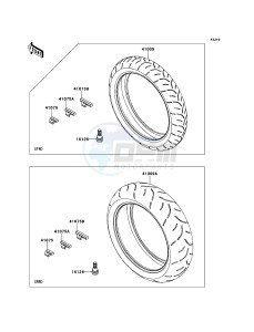 Z750R ZR750NBF FR GB XX (EU ME A(FRICA) drawing Tires