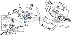 CBX750P2 drawing HANDLE PIPE/TOP BRIDGE