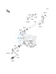 ZX 1400 A [NINJA ZX-14] (A6F-A7FA) A6F drawing GEAR CHANGE MECHANISM