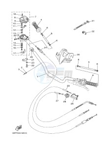 YFZ450R YFZ450RSF YFZ450R SPECIAL EDITION (1TDJ) drawing STEERING HANDLE & CABLE