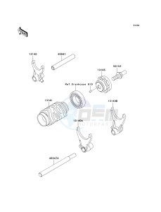 KX 125 M (M3) M3 drawing GEAR CHANGE DRUM_SHIFT FORK-- S- -