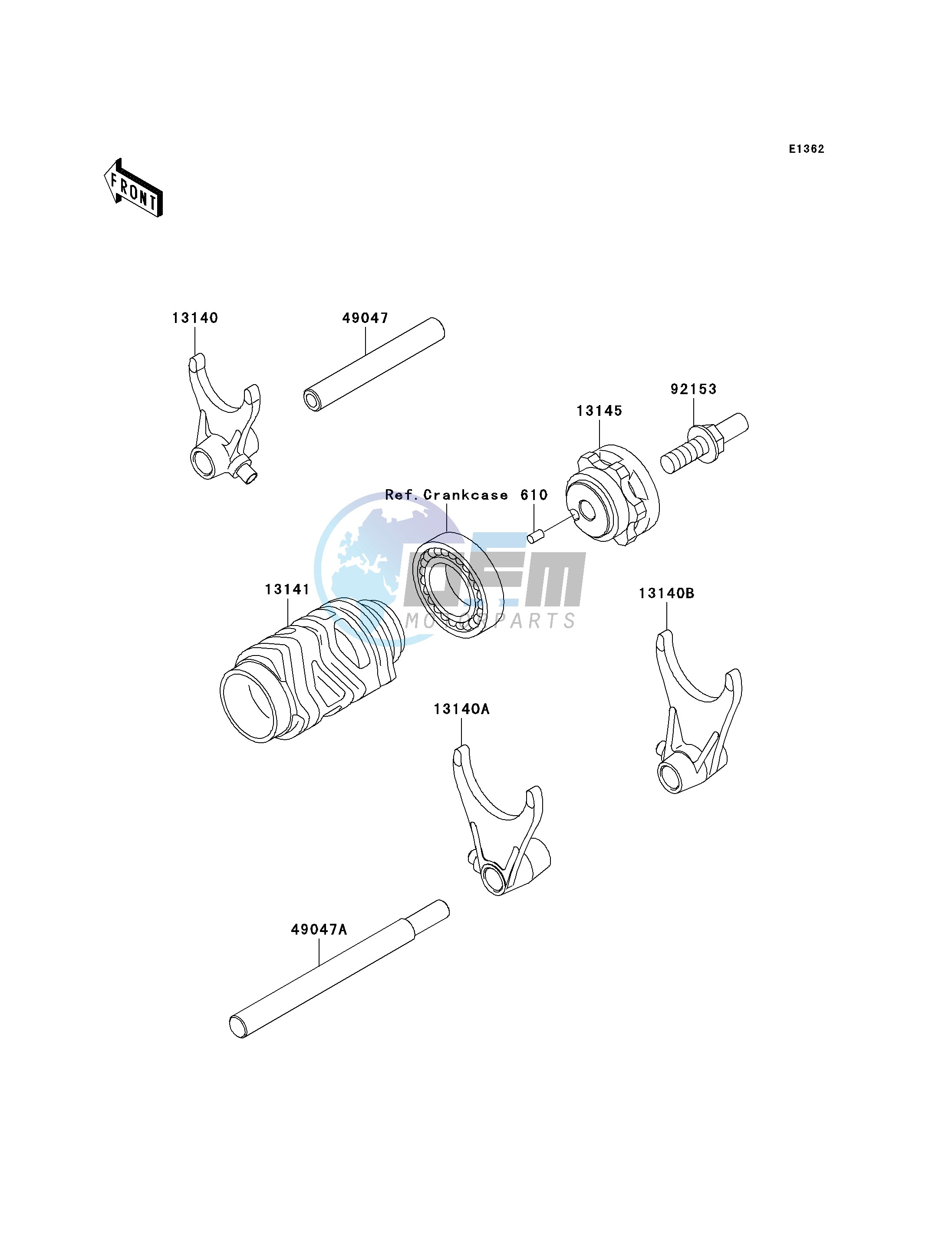 GEAR CHANGE DRUM_SHIFT FORK-- S- -