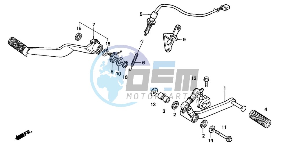 BRAKE PEDAL/CHANGE PEDAL