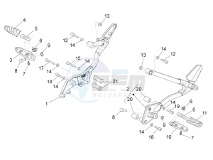 Stelvio 1200 8V STD - NTX drawing Front footrests