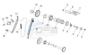 SXV 450-550 2009-2011 drawing Rear cylinder timing system