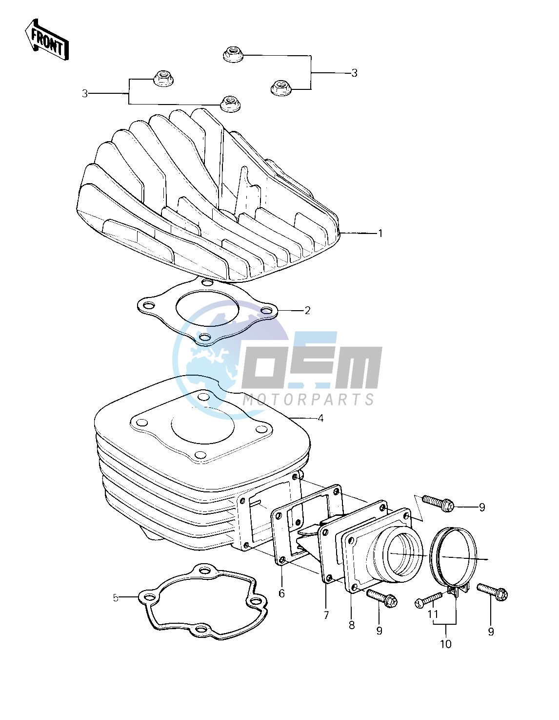 CYLINDER HEAD_CYLINDER_REED VALVE -- 81 KX80-C1- -